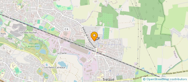 localisation de l'entreprise ASSOC REGION SERVICE ORGANIS ELEVAGE  TRELAZE