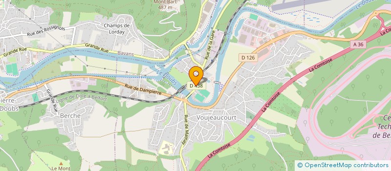 localisation de l'entreprise ASSOC REGIONALE DE CARDIOLOGIE  VOUJEAUCOURT