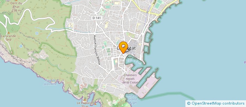 localisation de l'entreprise ASSOC REHABIL TERRES AGRIC ABANDONNEES  LA CIOTAT