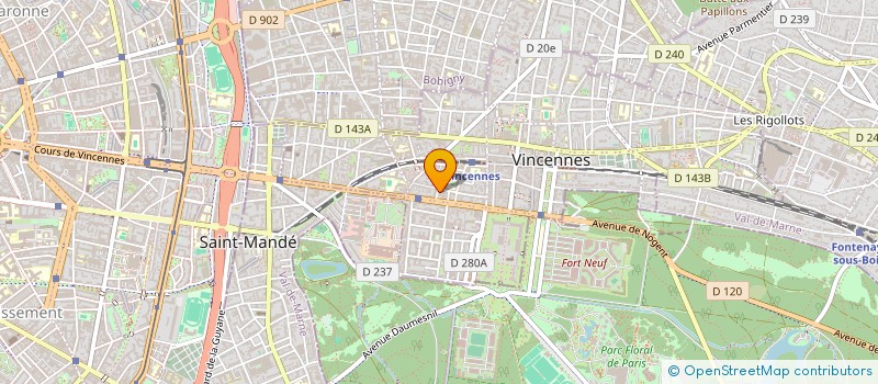 localisation de l'entreprise ASSOC REINSERTION SOCIALE ET PROFESSIONN à VINCENNES