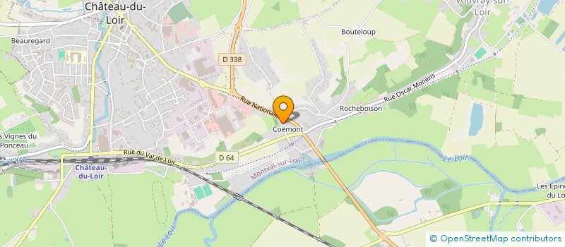 localisation de l'entreprise ASSOC RENAISS CULTURE ART POUR UN DESIR  MONTVAL-SUR-LOIR