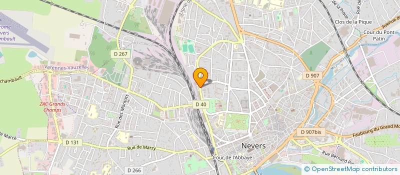 localisation de l'entreprise ASSOC RESTAURANT ADMINISTRATIF DES P T T à NEVERS