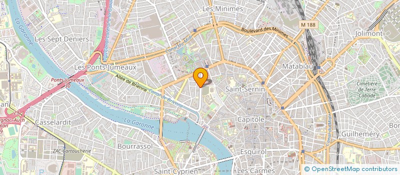 localisation de l'entreprise ASSOC RESTAURANT INTERADMINIST CITE ADMI à TOULOUSE