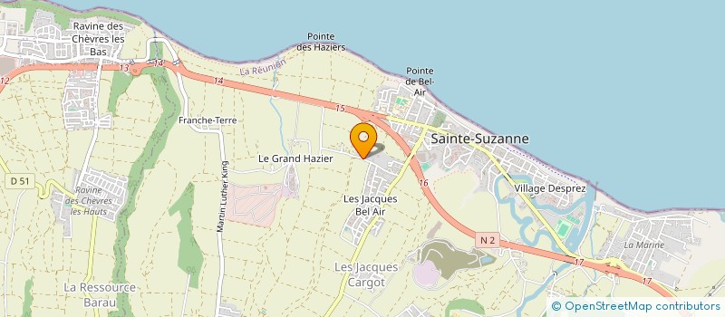 localisation de l'entreprise ASSOC REUN GESTION FISCALITE AGRICOLE  SAINTE-SUZANNE