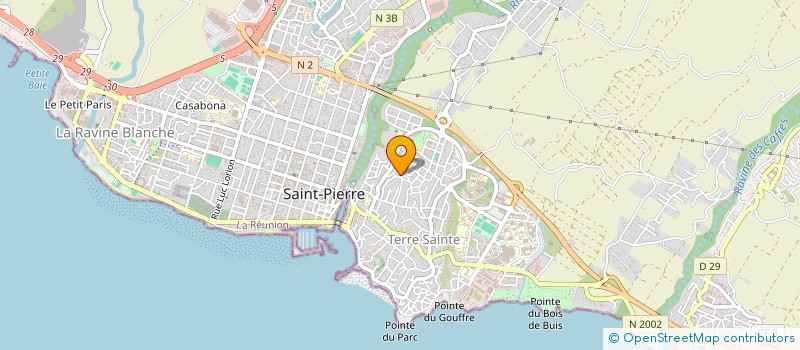 localisation de l'entreprise ASSOC REUNIONNAISE DU SUD POUR L'ETUDE ET LA DIFFUSION DE L'OBSTETRIQUE ET DE LA GYNECOLOGIE à SAINT-PIERRE