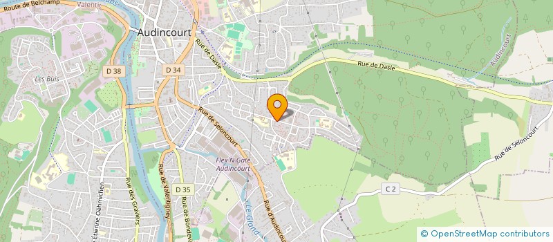 localisation de l'entreprise ASSOC REUSSIR ENSEMBLE à AUDINCOURT