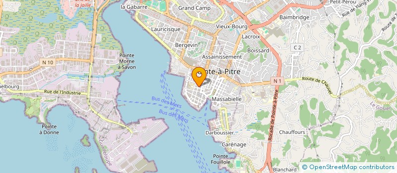 localisation de l'entreprise ASSOC REVUE GUADELOUPE 2000 à POINTE A PITRE