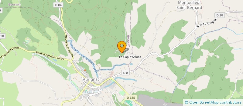 localisation de l'entreprise ASSOC RURAL JAZZ BAND  AURIGNAC