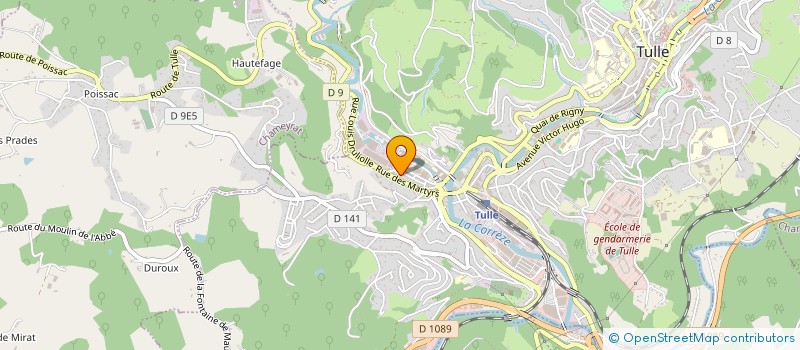 localisation de l'entreprise ASSOC SAINT JOSEPH DE SOUILHAC  TULLE