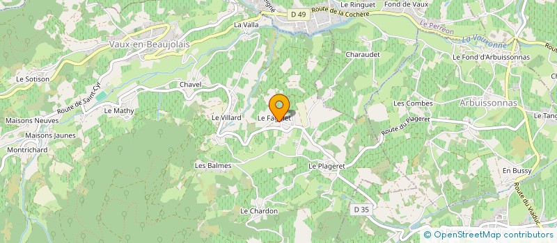 localisation de l'entreprise ASSOC SAUVETEURS SECOURISTES BEAUJOLAIS  SAINT-ETIENNE-LA-VARENNE