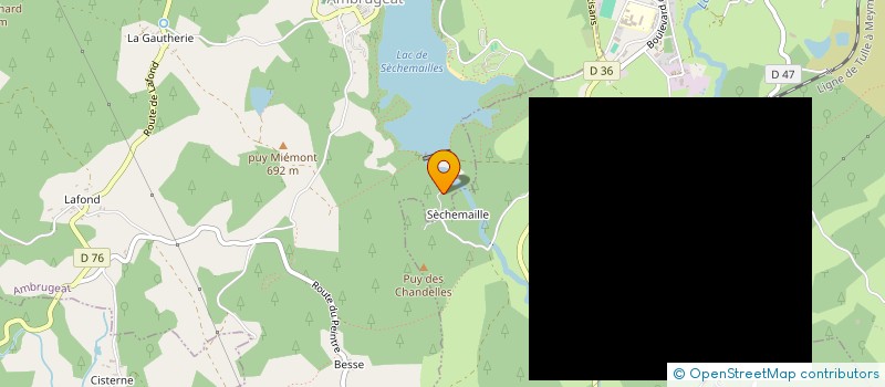 localisation de l'entreprise ASSOC SECHEMAILLES  MOTO CLUB  AMBRUGEAT