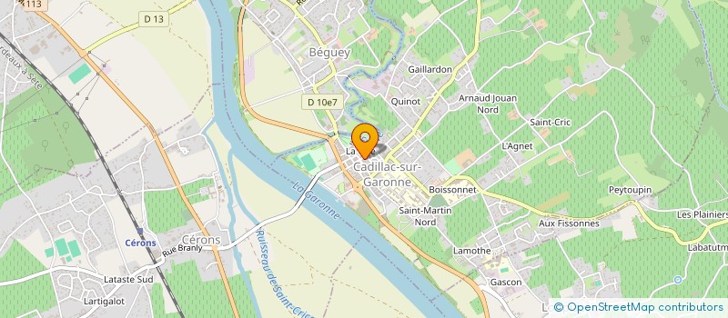 localisation de l'entreprise ASSOC SERVICE A DOMICILE SECT. CADILLAC à CADILLAC-SUR-GARONNE