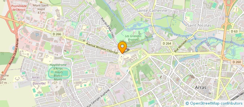 localisation de l'entreprise ASSOC SERVICE SOINS URGENCE MEDICALISEE à ARRAS