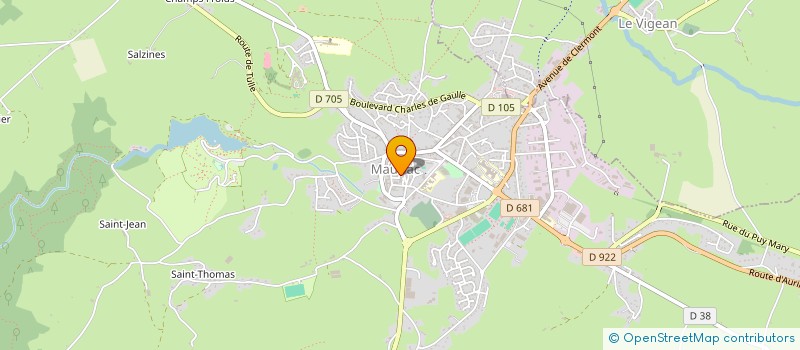 localisation de l'entreprise ASSOC SERVICES AUX PERSONNES à MAURIAC