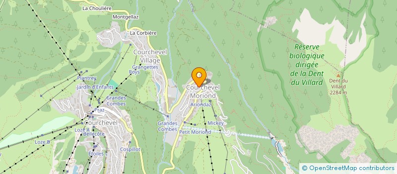 localisation de l'entreprise ASSOC SITE NATUREL DES AVALS à COURCHEVEL