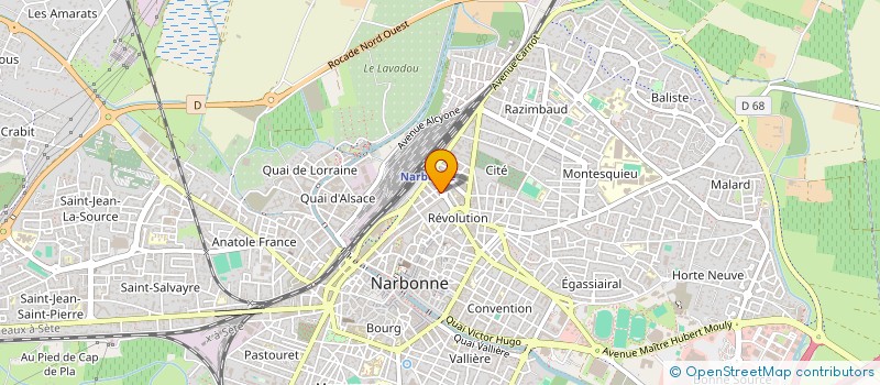 localisation de l'entreprise ASSOC SOCIALE TRAVAIL FORMATION AUDE à NARBONNE