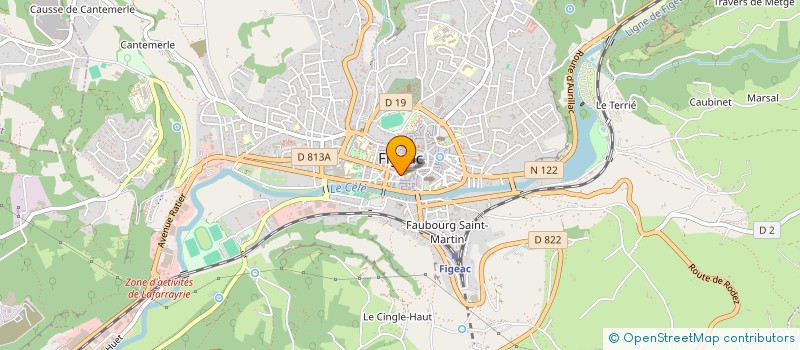 localisation de l'entreprise ASSOC SOCIO ECONOMIQUE à FIGEAC