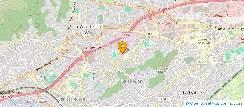 localisation de l'entreprise ASSOC SOCIO EDUCATIVE COLLEGE H BOSCO à LA VALETTE-DU-VAR