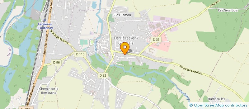 localisation de l'entreprise ASSOC SOINS A DOMICILE GATINAIS à FERRIERES-EN-GATINAIS