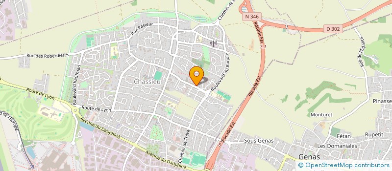 localisation de l'entreprise ASSOC SOINS INFIRMIERS DE CHASSIEU  CHASSIEU