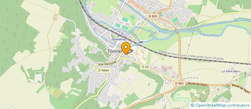 localisation de l'entreprise ASSOC SOINS INFIRMIERS DOMICIL à TONNERRE