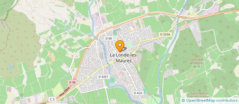 localisation de l'entreprise ASSOC SOS ANIMAUX  LA LONDE-LES-MAURES