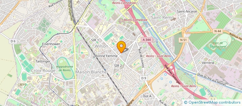 localisation de l'entreprise ASSOC SOUTIEN AUX FAMILLES DE DECEDE  REIMS