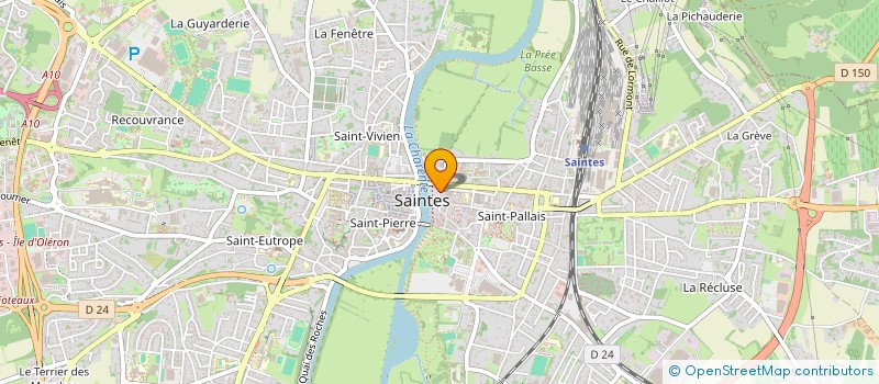 localisation de l'entreprise ASSOC SPECTACLES  SAINTES