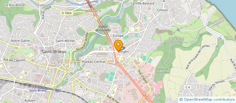localisation de l'entreprise ASSOC SPORT ADAPTE BRIOCHINE à SAINT-BRIEUC