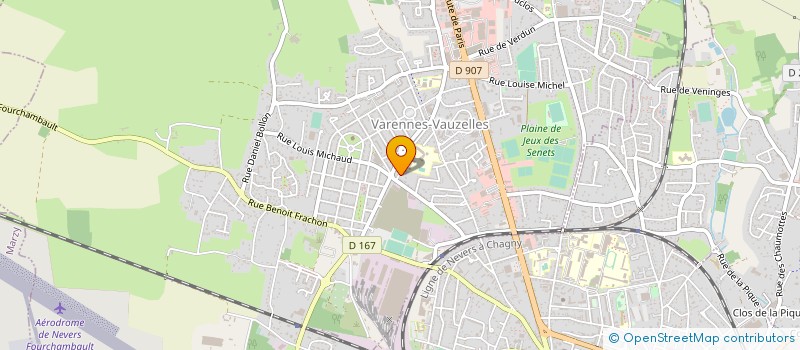 localisation de l'entreprise ASSOC. SPORT. AMICALE VARENNES VAUZELLES à VARENNES-VAUZELLES