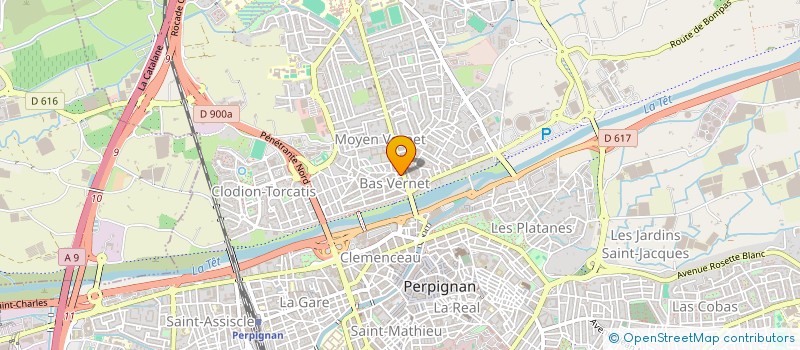 localisation de l'entreprise ASSOC SPORT CULT ENTR'AIDE DE L'EQUIP PO à PERPIGNAN