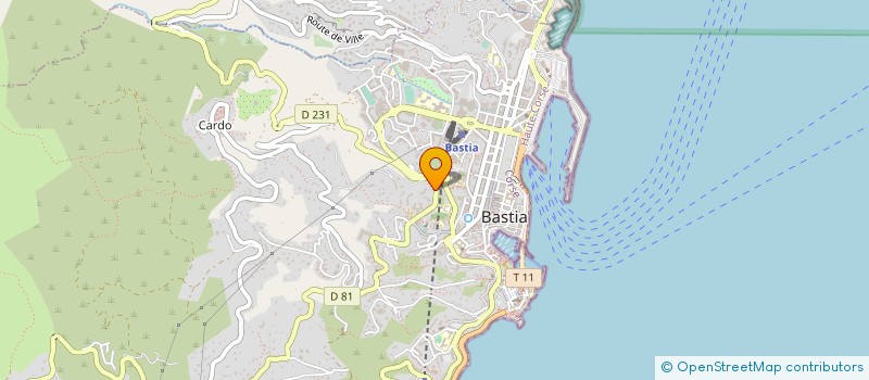 localisation de l'entreprise ASSOC SPORT CULTUR ET D'ENTR DE L'EQUIP à BASTIA