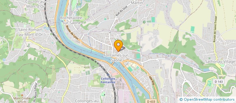 localisation de l'entreprise ASSOC SPORT CULTURE POUR RECH MEDICALE  FONTAINES-SUR-SAONE