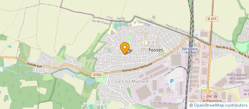 localisation de l'entreprise ASSOC SPORT DE L'ECOLE MISTRAL  FOSSES