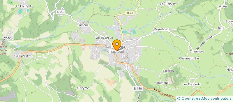 localisation de l'entreprise ASSOC SPORT. ECOLE PRIMAIRE PUBLIQUE à SAINT-JULIEN-CHAPTEUIL