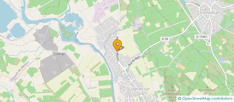 localisation de l'entreprise ASSOC SPORT F M  LIGNAN-SUR-ORB