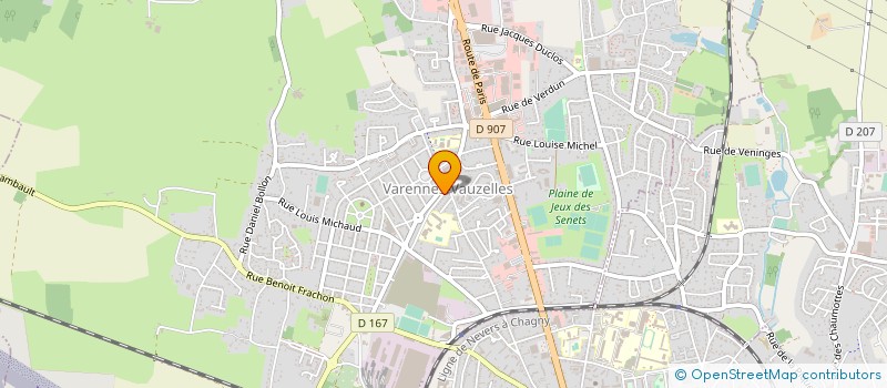 localisation de l'entreprise ASSOC SPORTIVE AMICALE DE VAUZELLES à VARENNES-VAUZELLES