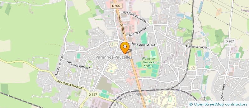 localisation de l'entreprise ASSOC SPORTIVE AMICALE VARENNES VAUZELLE à VARENNES-VAUZELLES