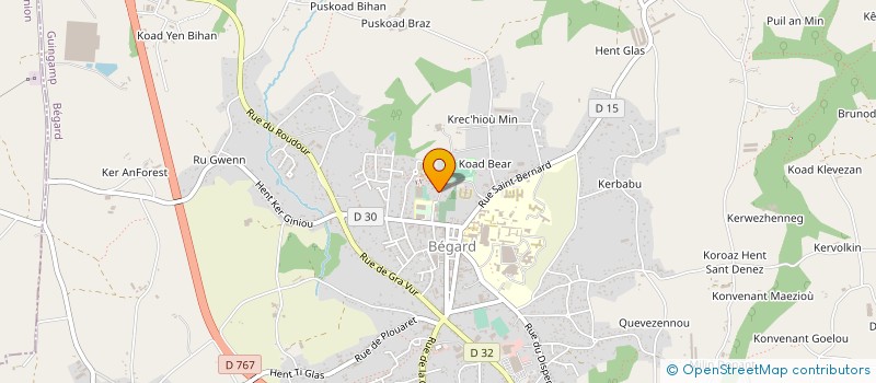 localisation de l'entreprise ASSOC SPORTIVE BEGARROISE à BEGARD
