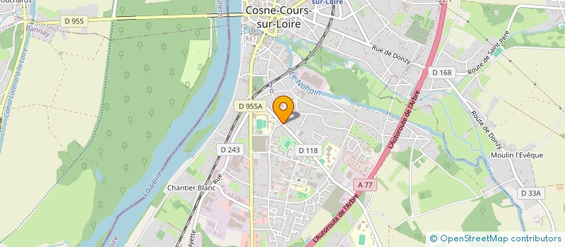 localisation de l'entreprise ASSOC SPORTIVE CERCLE D ESCRIME à COSNE-COURS-SUR-LOIRE