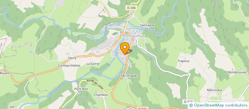 localisation de l'entreprise ASSOC SPORTIVE CULTURELLE DU C.F.P.A.J  PONTAUMUR