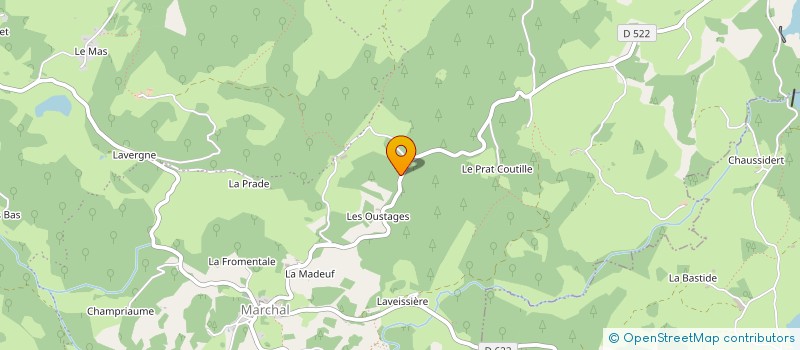 localisation de l'entreprise ASSOC SPORTIVE DE CHAMPS SECTION FOOT à CHAMPS-SUR-TARENTAINE-MARCHAL