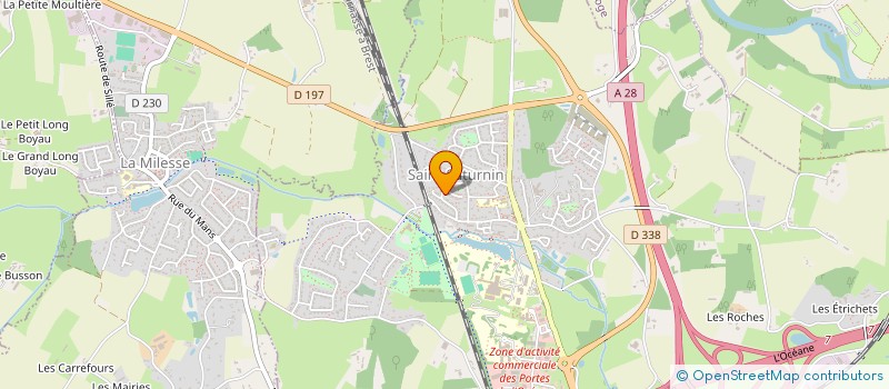 localisation de l'entreprise ASSOC SPORTIVE DE FOOT BALL  LA BAZOGE