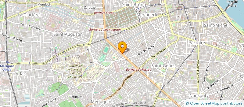 localisation de l'entreprise ASSOC SPORTIVE DE LA GARNISON BORDEAUX  BORDEAUX