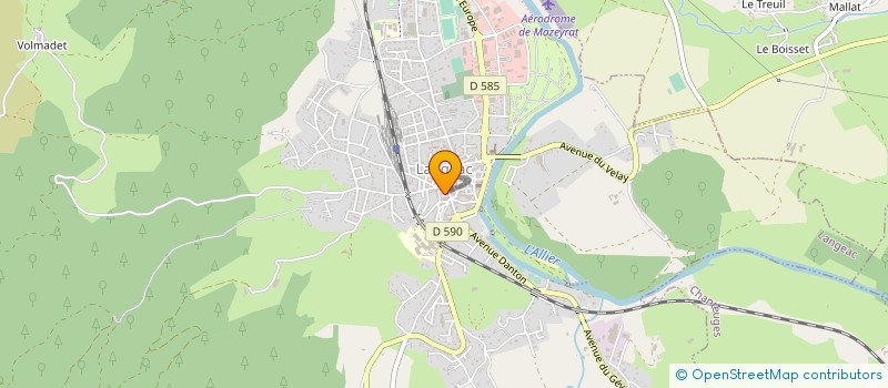 localisation de l'entreprise ASSOC SPORTIVE DES CHEMINOTS LANGEADOIS à LANGEAC