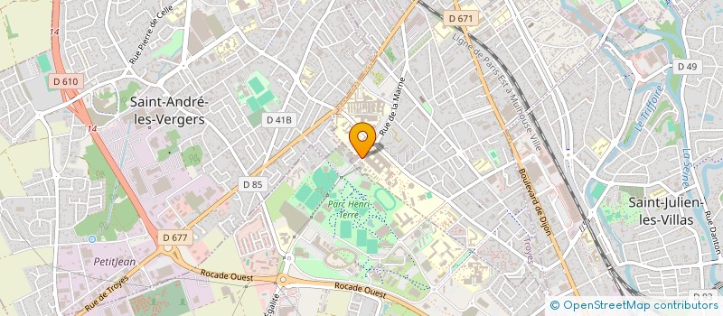 localisation de l'entreprise ASSOC SPORTIVE DES POSTES ET TELECOM à TROYES