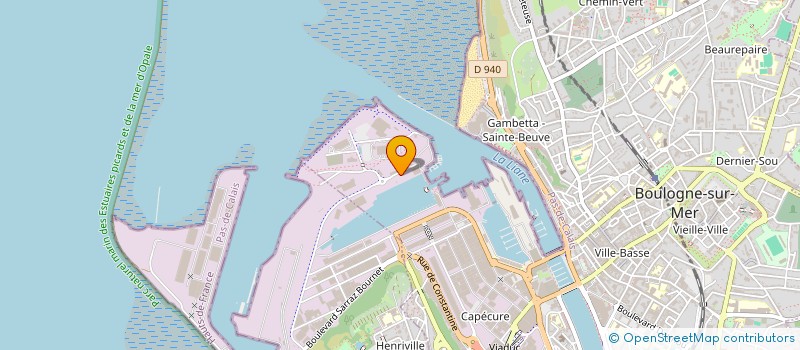 localisation de l'entreprise ASSOC SPORTIVE DES PTT à BOULOGNE SUR MER