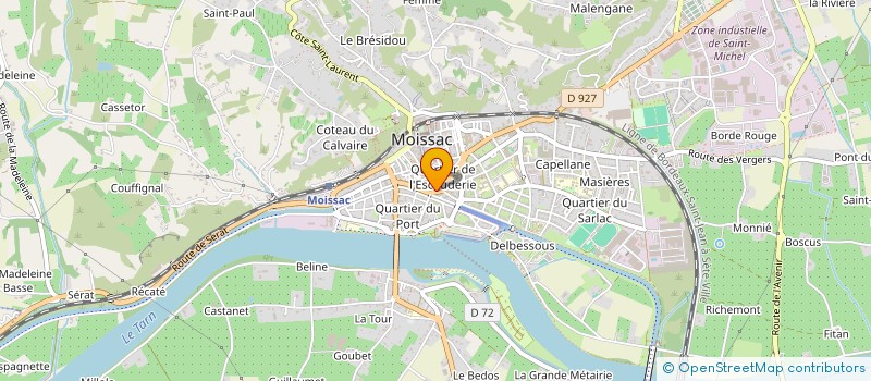 localisation de l'entreprise ASSOC SPORTIVE DETENTE ET FORME à MOISSAC