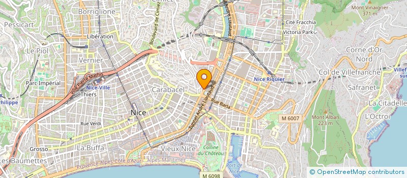 localisation de l'entreprise ASSOC SPORTIVE DU BATIMENT ET T P à NICE