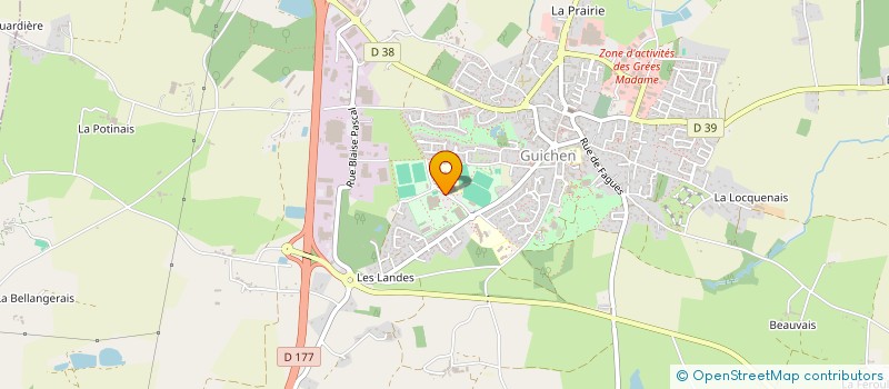 localisation de l'entreprise ASSOC SPORTIVE DU COLLEGE D ENSEIGNEMENT SECONDAIRE DE GUICHEN  GUICHEN